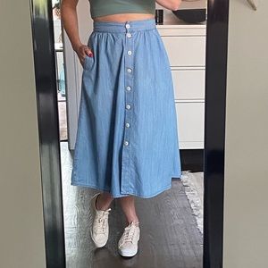 Madewell denim skirt